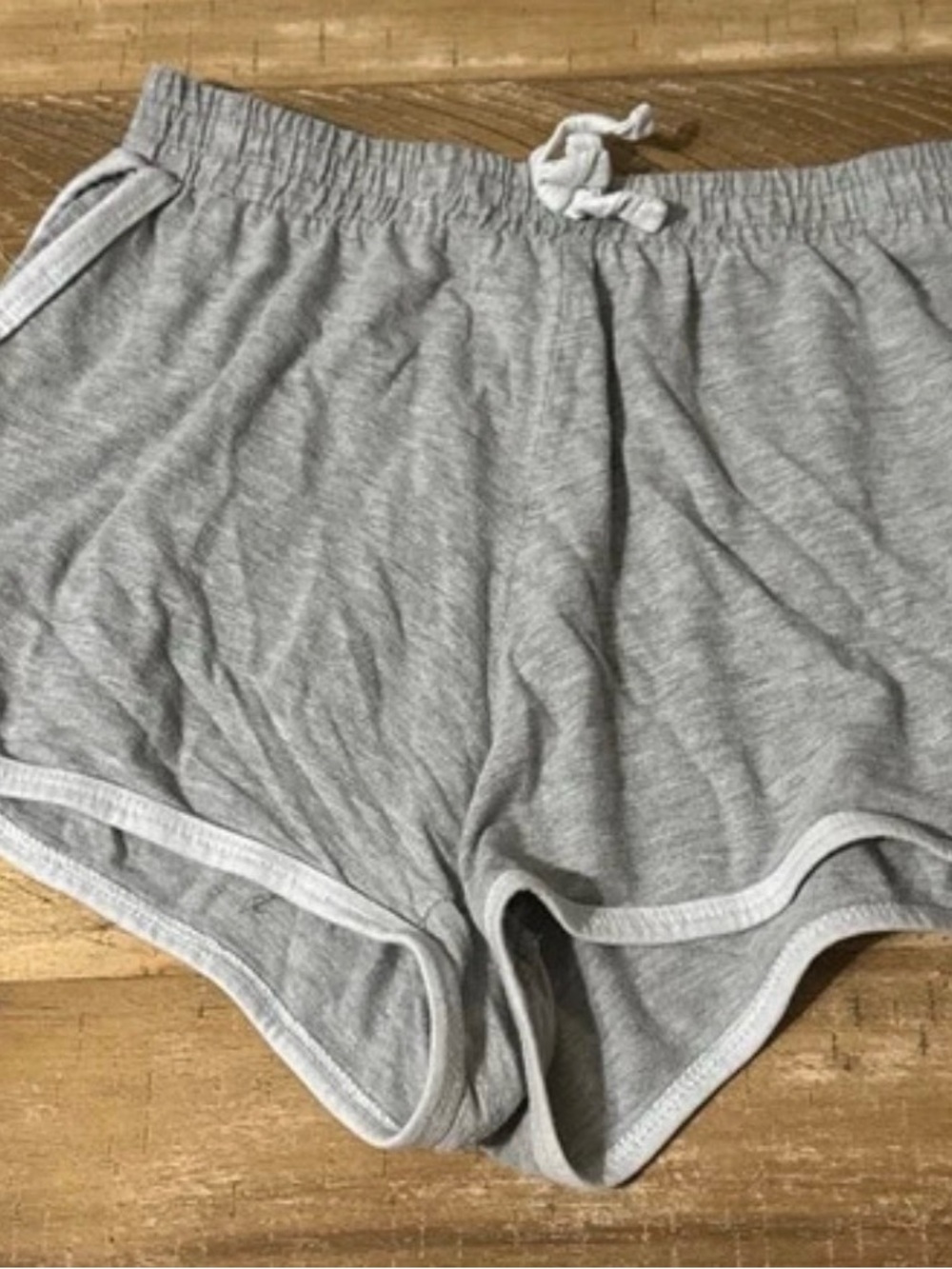 Gray Girls Knit Drawstring Shorts